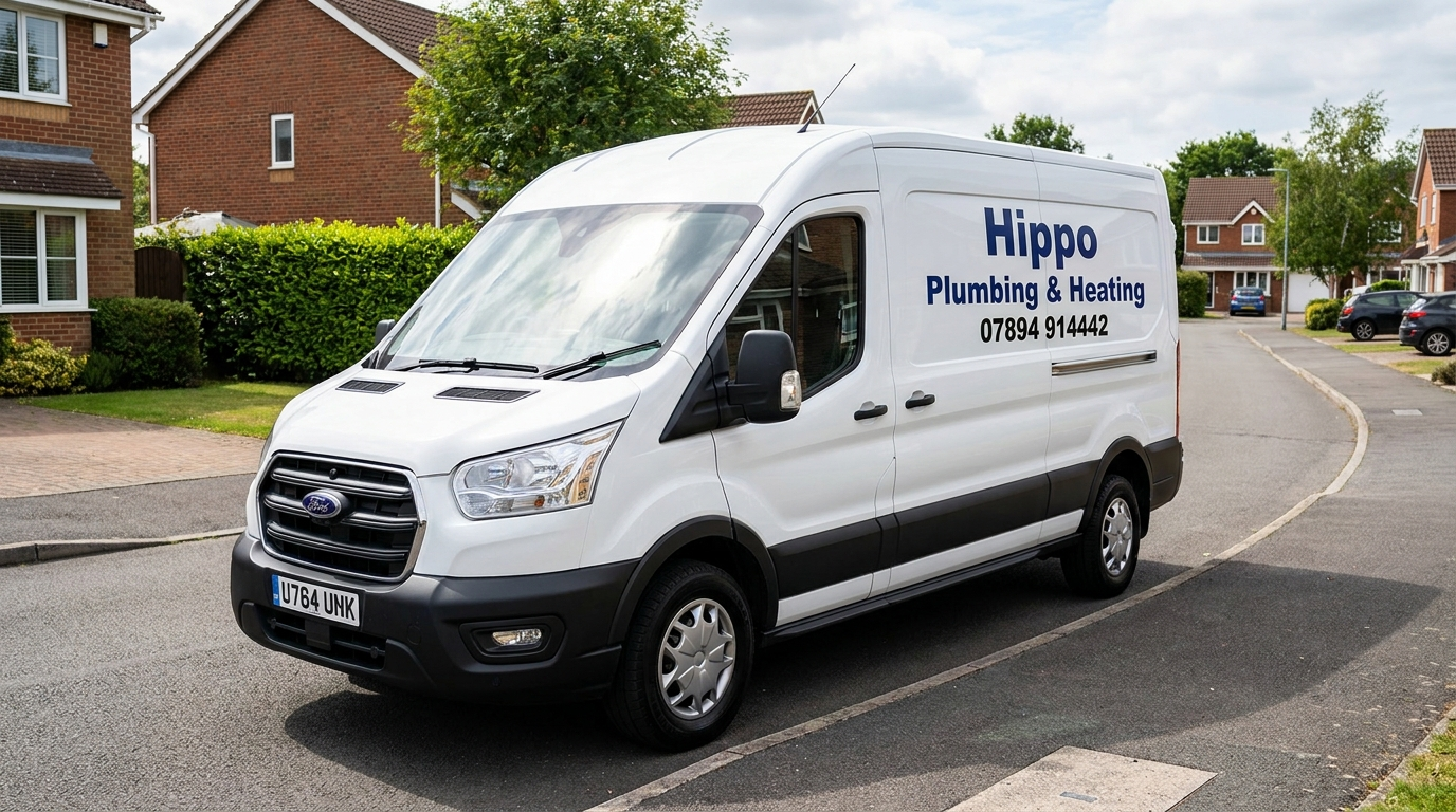 Hippo Plumbing & Heating branded work van